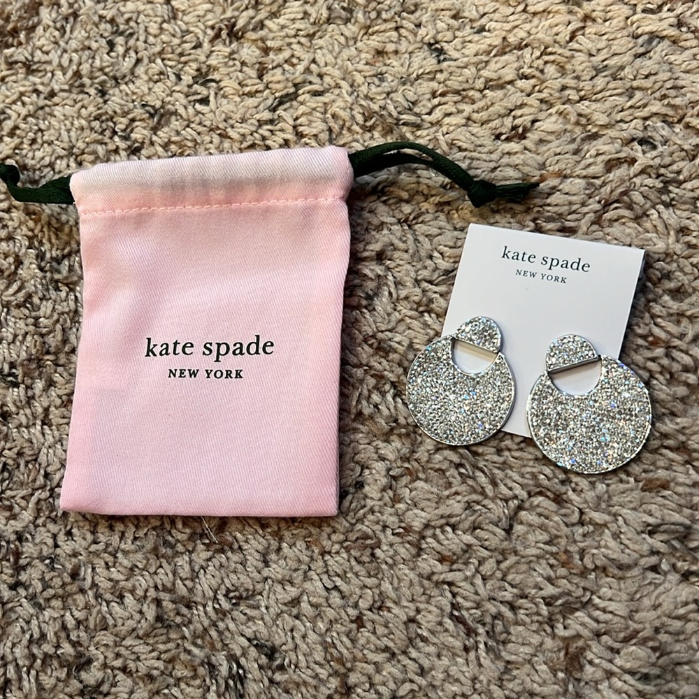 Kate Spade Mod Scallop Pave Earrings - Picture 9 of 9
